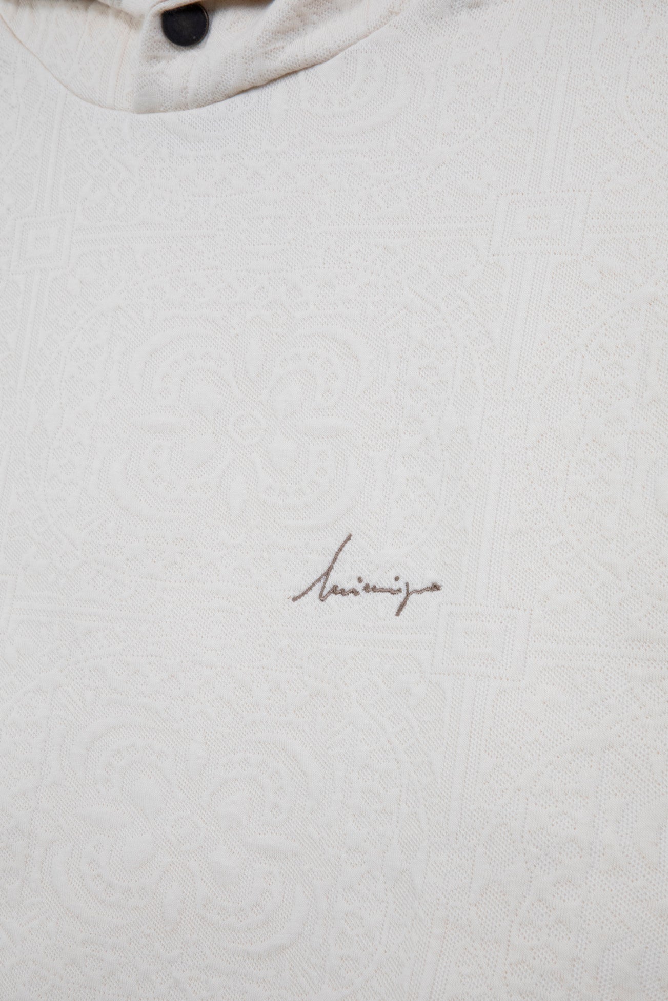 inimigo flower jacquard Raw White hoodie Fall Winter flat detail