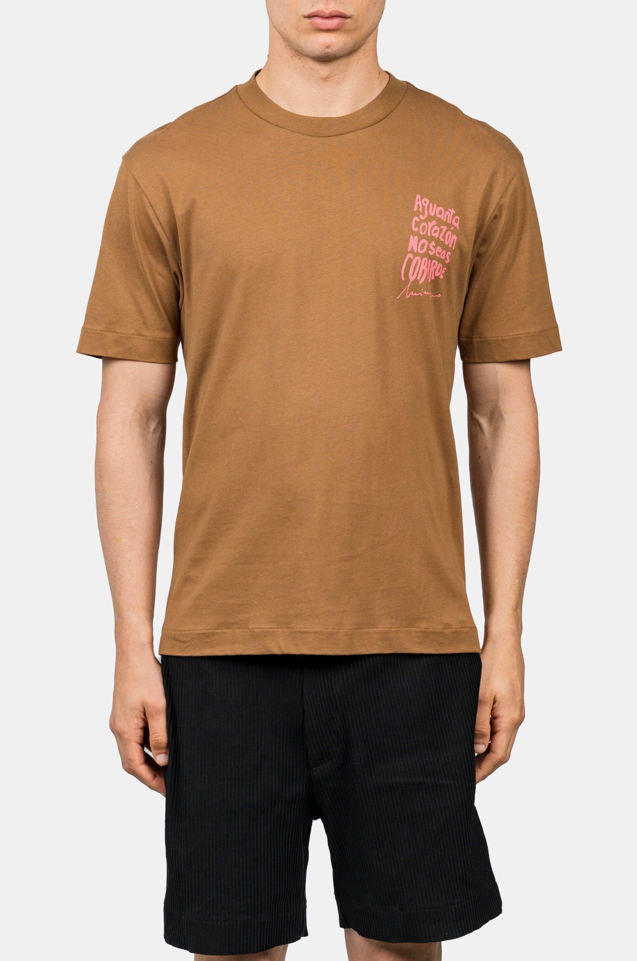 INIMIGO NO SEAS COMBARDE COMFORT BROWN CARAMEL T-SHIRT FRONT