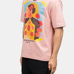 INIMIGO ART FLOWER OVERSIZED PINK T-SHIRT SIDE