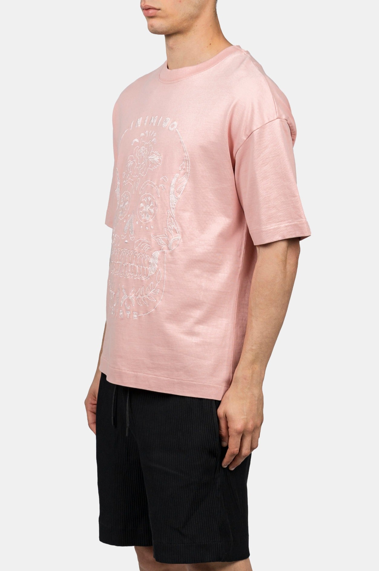 INIMIGO SKULL OVERSIZED ROSE T-SHIRT SIDE