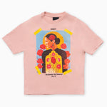 INIMIGO ART FLOWER OVERSIZED MELLOW ROSE T-SHIRT