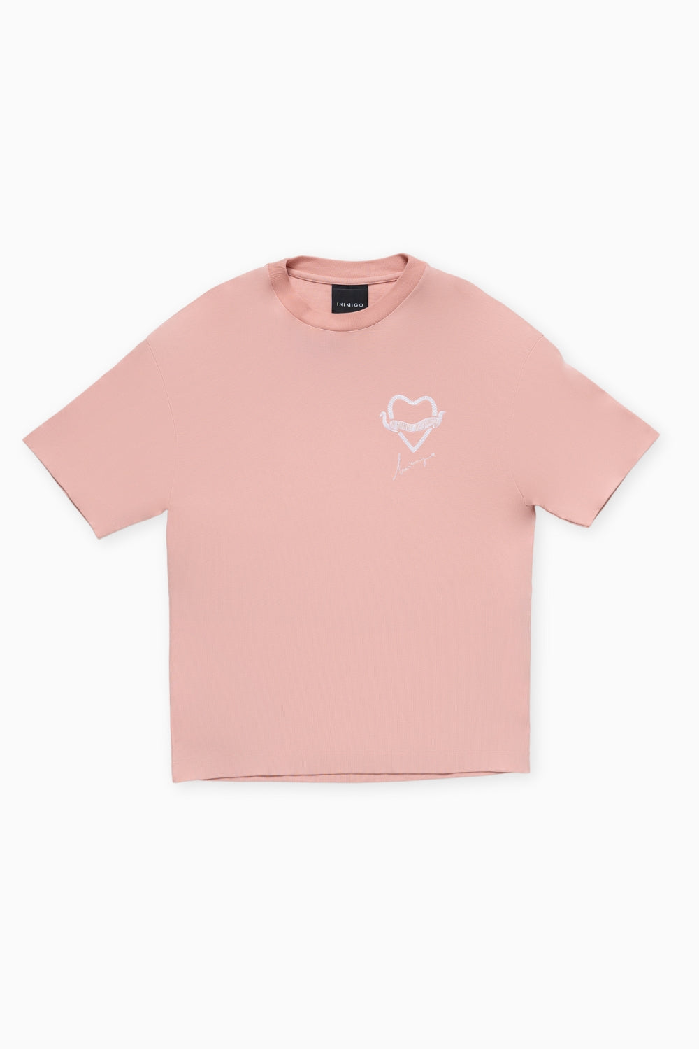 INIMIGO HEART STROKE ROSE T-SHIRT FLAT