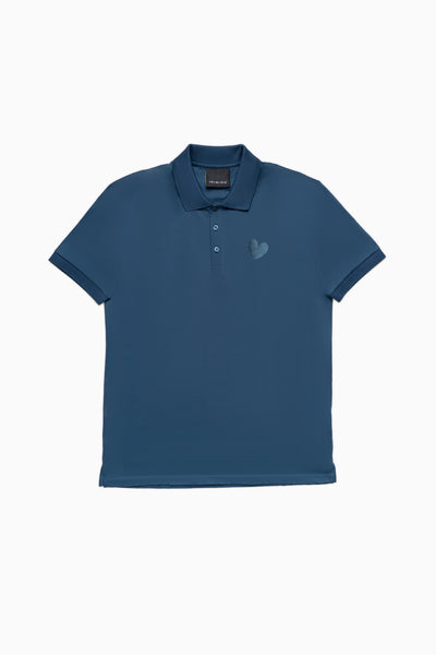 Classic Embroidery Heart Jersey Stargazer Blue Polo