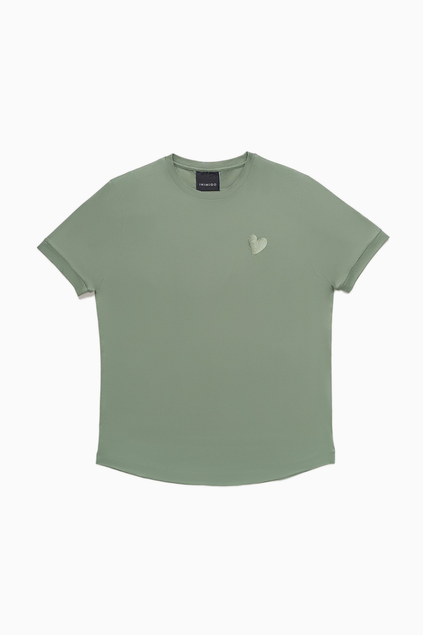 Classic Embroidery Heart Green T-shirt